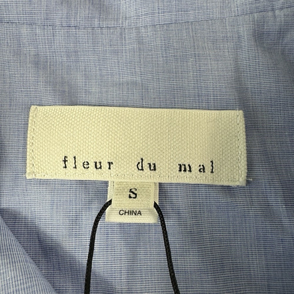 Fleur Du Mal Blue Lightweight Cotton 2 Piece Men's Pajama Size Small NWT - Picture 6 of 10